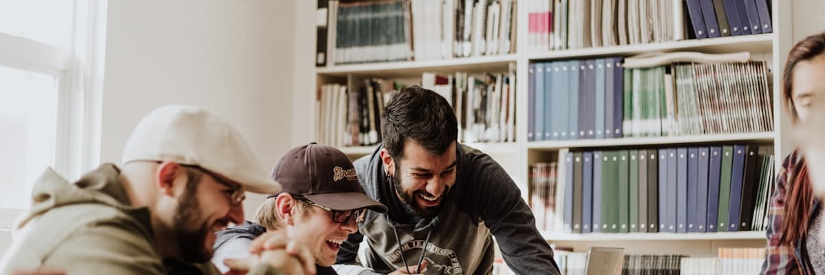 Students studying together